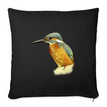 Cadeau d'illustration de conception de Kingfisher - Housse de coussin décorative 45 x 45 cm - noir - Devant