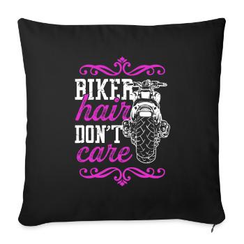 vélo moto - Housse de coussin décorative 45 x 45 cm - noir - Devant