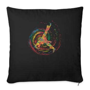 Capoeira Fight Dance Brésil Arts Martiaux - Housse de coussin décorative 45 x 45 cm - noir - Devant