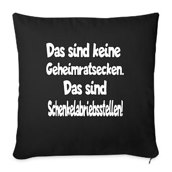Keine Geheimratsecken das sind - Sofakissenbezug 45 x 45 cm - Schwarz - Vorne