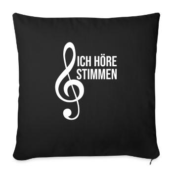 Chor Chorprobe Chorsänger Singen - Sofakissenbezug 45 x 45 cm - Schwarz - Vorne