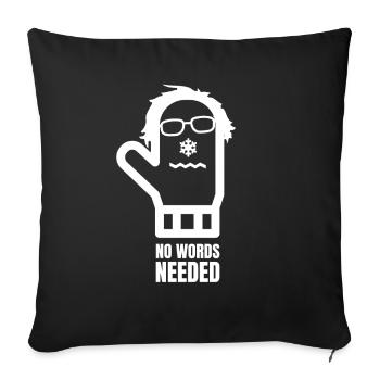 Bernie Sanders mittens mittens - Sofa pillowcase 17,3'' x 17,3'' (45 x 45 cm) - black - Front