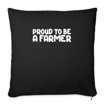 Proud To Be A Farmer - Agriculteur fier - Housse de coussin décorative 45 x 45 cm - noir - Devant