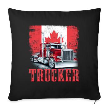 Trucker Canadian Flag - Sofakissenbezug 45 x 45 cm - Schwarz - Vorne