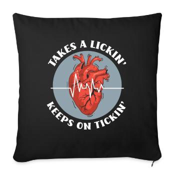 Heart Attack Bypass Surgery Heart Surgery Heart Surgery - Sofa pillowcase 17,3'' x 17,3'' (45 x 45 cm) - black - Front