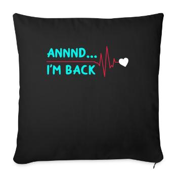 Heart Attack Bypass Surgery Heart Surgery Heart Surgery - Sofa pillowcase 17,3'' x 17,3'' (45 x 45 cm) - black - Front