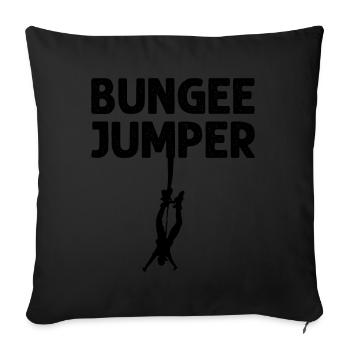 Bungee Jumper - Sofa pillowcase 17,3'' x 17,3'' (45 x 45 cm) - black - Front