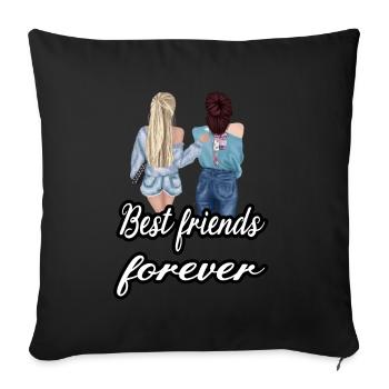 Best friend forever - Sofa pillowcase 17,3'' x 17,3'' (45 x 45 cm) - black - Front