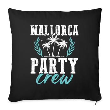 Mallorca Party Crew Beach - Sofa pillowcase 17,3'' x 17,3'' (45 x 45 cm) - black - Front