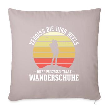 Forget the High Heels Princess Hiking Shoes - Sofa pillowcase 17,3'' x 17,3'' (45 x 45 cm) - light taupe - Front