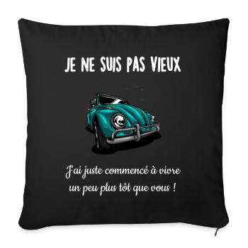 Je ne suis pas vieux 3 - Housse de coussin décorative 45 x 45 cm - noir - Devant