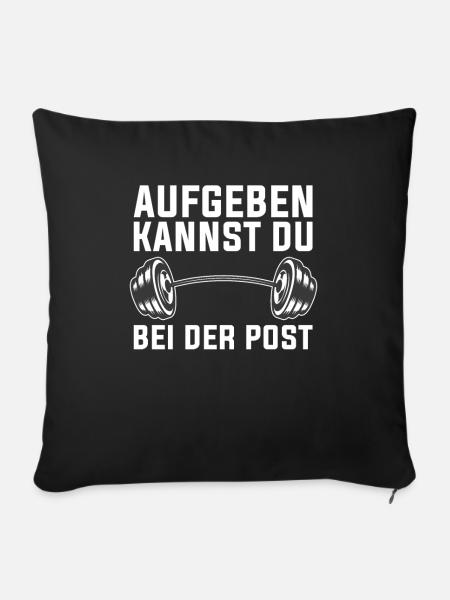 Gewichtheben Gewichtheber Langhantel - Sofakissenbezug 45 x 45 cm - Schwarz