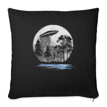 Alien Extraterrestrial - Sofa pillowcase 17,3'' x 17,3'' (45 x 45 cm) - black - Front