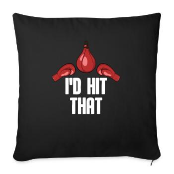 Boxe Boxer Boxer - Housse de coussin décorative 45 x 45 cm - noir - Devant