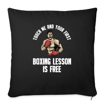 Boxe Boxer Boxer - Housse de coussin décorative 45 x 45 cm - noir - Devant