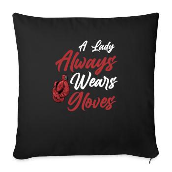 Boxe Boxer Boxer - Housse de coussin décorative 45 x 45 cm - noir - Devant