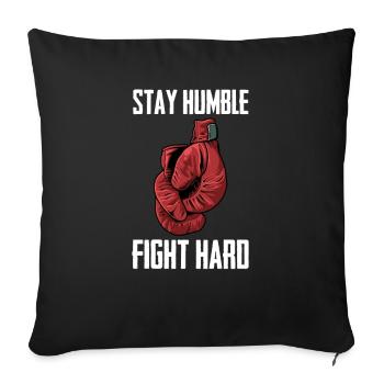 Boxe Boxer Boxer - Housse de coussin décorative 45 x 45 cm - noir - Devant