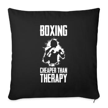 Boxe Boxer Boxer - Housse de coussin décorative 45 x 45 cm - noir - Devant