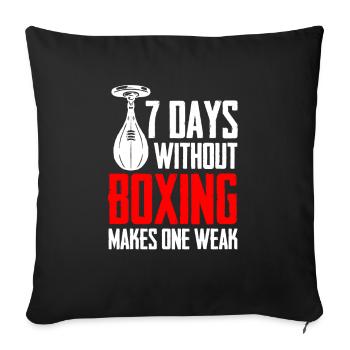Boxe Boxer Boxer - Housse de coussin décorative 45 x 45 cm - noir - Devant