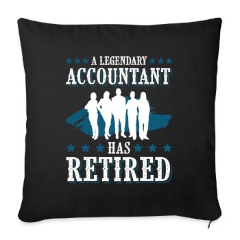 accountant accountant work - Sofa pillowcase 17,3'' x 17,3'' (45 x 45 cm) - black - Front