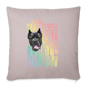 Cane Corso pour cane Corso propriétaire Cane - Housse de coussin décorative 45 x 45 cm - taupe clair - Devant