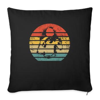 Retro Boxen Boxkampf Vintage Boxer - Sofakissenbezug 45 x 45 cm - Schwarz - Vorne