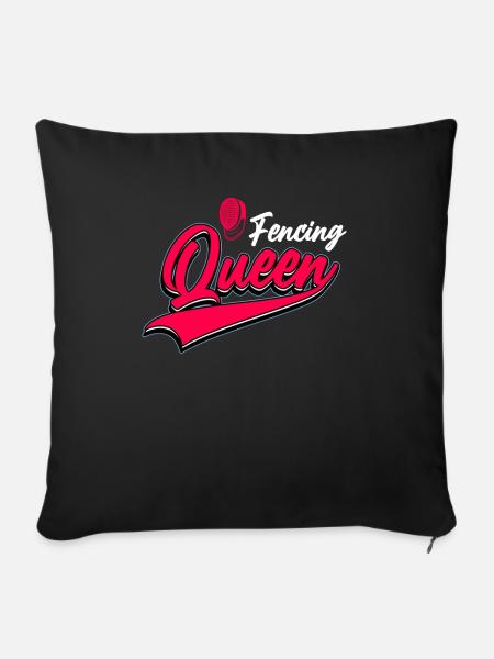 Fechten Fechtsport Degen - Sofakissenbezug 45 x 45 cm - Schwarz
