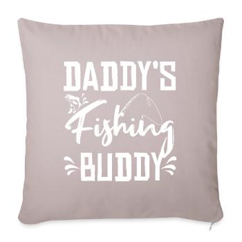 Daddy's fishing buddy son daughter child - Sofa pillowcase 17,3'' x 17,3'' (45 x 45 cm) - light taupe - Front