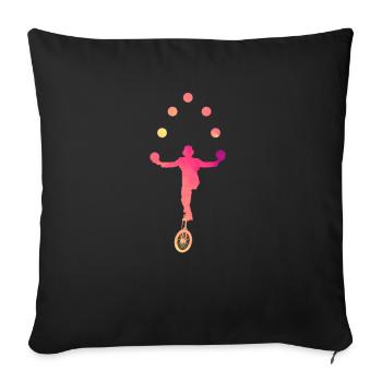 Jonglerie - Housse de coussin décorative 45 x 45 cm - noir - Devant