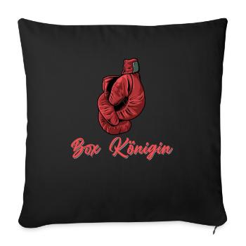 Boxen Boxkampf Boxer - Sofakissenbezug 45 x 45 cm - Schwarz - Vorne