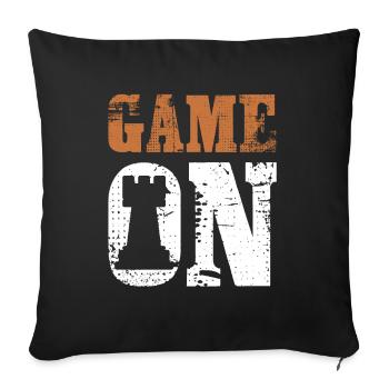 Game Chess Players - Sofa pillowcase 17,3'' x 17,3'' (45 x 45 cm) - black - Front