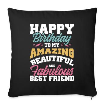 celebrate your birthday - Sofa pillowcase 17,3'' x 17,3'' (45 x 45 cm) - black - Front