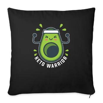 Keto Diet Ketogen Ketose Carbohydrates - Sofa pillowcase 17,3'' x 17,3'' (45 x 45 cm) - black - Front