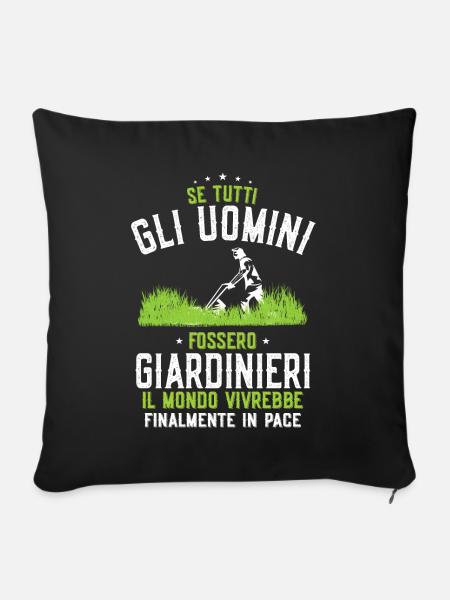 Giardiniere Giardinaggio Uomo Giardino - Housse de coussin décorative 45 x 45 cm - noir