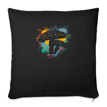 Champignons Cueilleurs de champignons Essineur de champignons Cueilleurs - Housse de coussin décorative 45 x 45 cm - noir - Devant