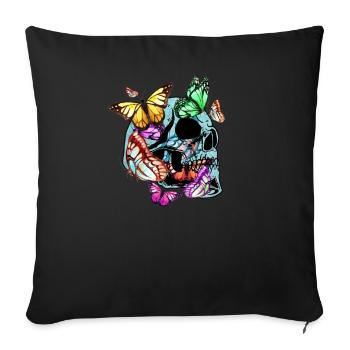 Butterfly Butterfly - Sofa pillowcase 17,3'' x 17,3'' (45 x 45 cm) - black - Front