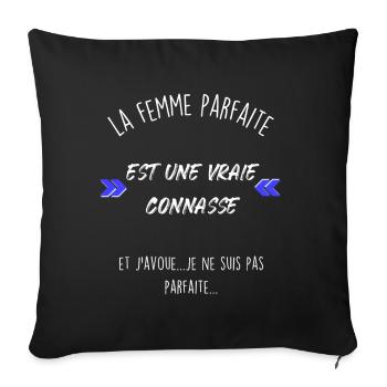 La femme parfaite - Housse de coussin décorative 45 x 45 cm - noir - Devant