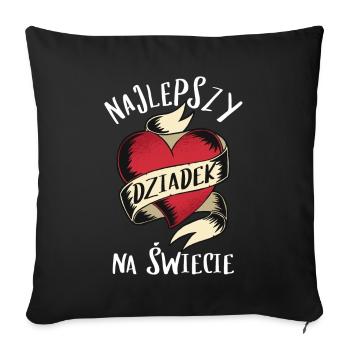 Bester polnischer Opa Najlepszy dziadek na swiecie - Sofakissenbezug 45 x 45 cm - Schwarz - Vorne