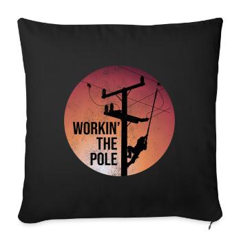 Électriciens - Housse de coussin décorative 45 x 45 cm - noir - Devant