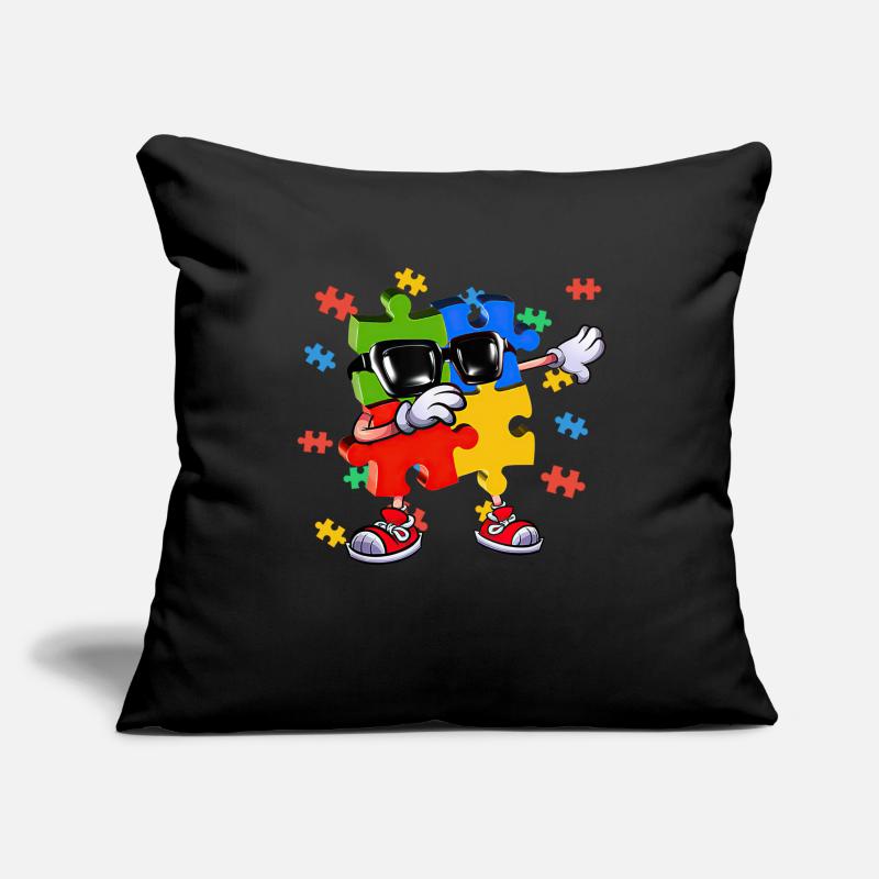 Dabbing Puzzle Piece Housse de coussin décorative 45 x 45 cm
