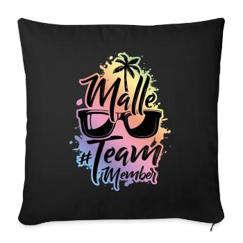 Malle Team - Sofa pillowcase 17,3'' x 17,3'' (45 x 45 cm) - black - Front