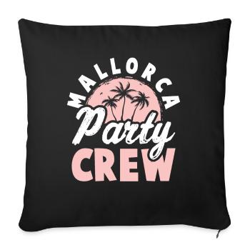Mallorca Party Crew - Housse de coussin décorative 45 x 45 cm - noir - Devant