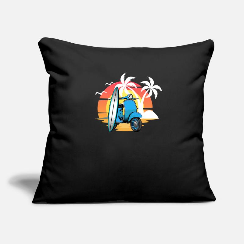 Scooter scooter mobylette scooter Housse de coussin décorative 45 x 45 cm