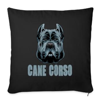Cane Corso pour cane Corso propriétaire Cane - Housse de coussin décorative 45 x 45 cm - noir - Devant