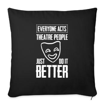Théâtre Théâtre - Housse de coussin décorative 45 x 45 cm - noir - Devant