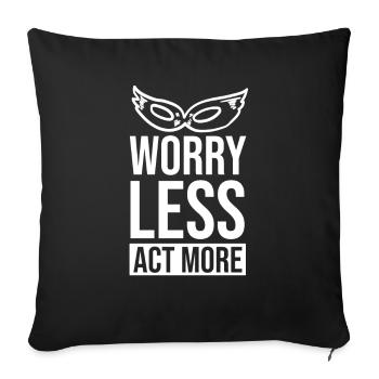 Théâtre Théâtre - Housse de coussin décorative 45 x 45 cm - noir - Devant