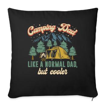 Camping Dad Like A Normal Dad But Cooler - Sofa pillowcase 17,3'' x 17,3'' (45 x 45 cm) - black - Front