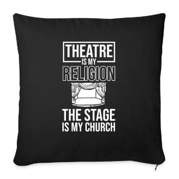 Théâtre Théâtre - Housse de coussin décorative 45 x 45 cm - noir - Devant