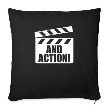Théâtre Théâtre - Housse de coussin décorative 45 x 45 cm - noir - Devant