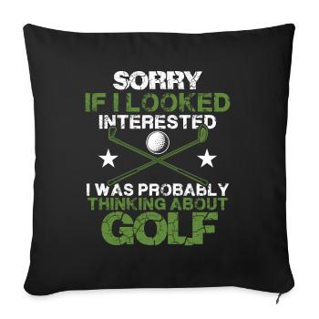 golf golf - Housse de coussin décorative 45 x 45 cm - noir - Devant